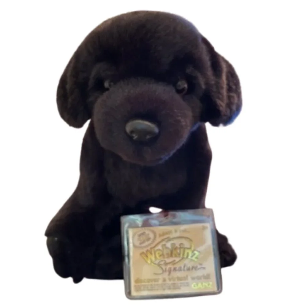 WEBKINZ SIGNATURE SMALL BLACK LAB WKSS2011 - NEW W/ SEALED CODE- HARD TO FIND